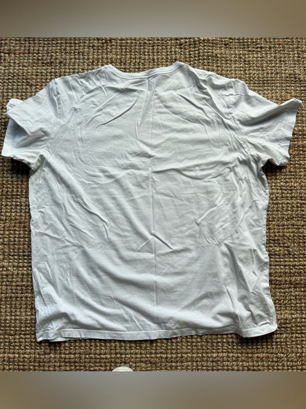 Men's Short Sleeve Crew Neck Tee - Coral, White, Light Blue, Olive - Picture 4 of 9